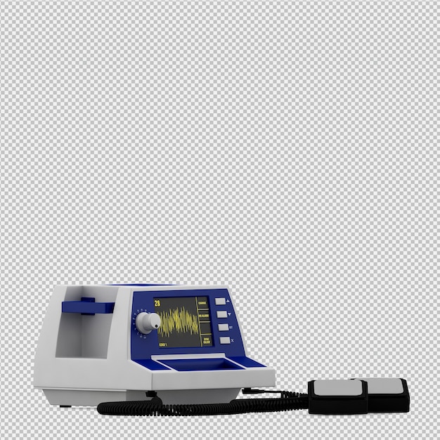 isometric medical equipment 3d render