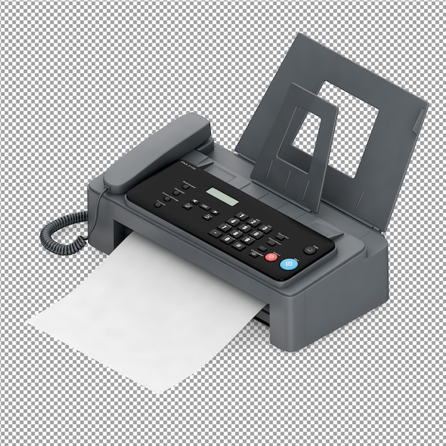 Isometric Office equipment 3D Render