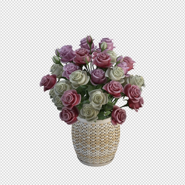 isometric plant 3d rendering