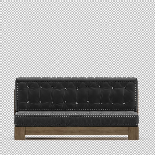 PSD isometric sofa 3d isolated render