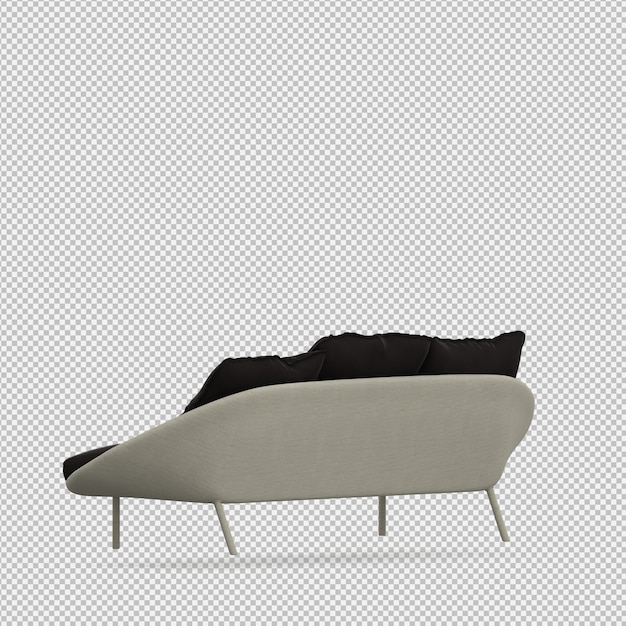 Isometric Sofa 3D isolated render