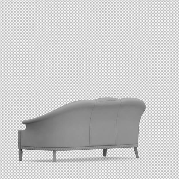 Isometric Sofa 3d Rendu Isolé