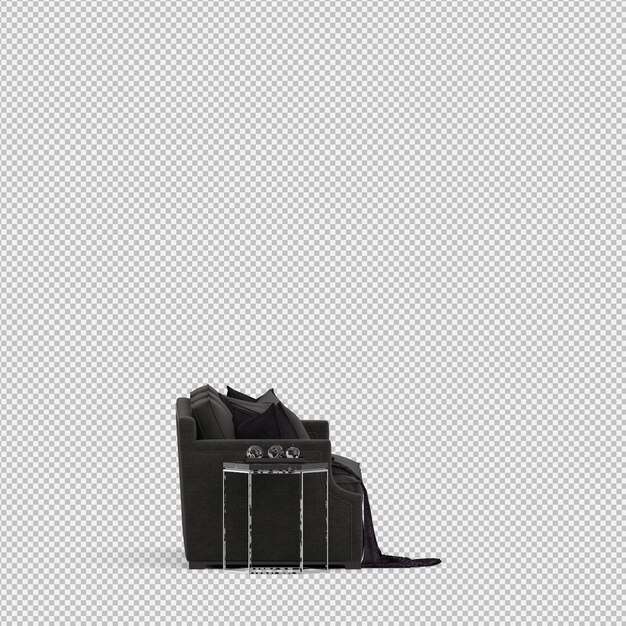 Isometric Sofa 3d Rendu Isolé