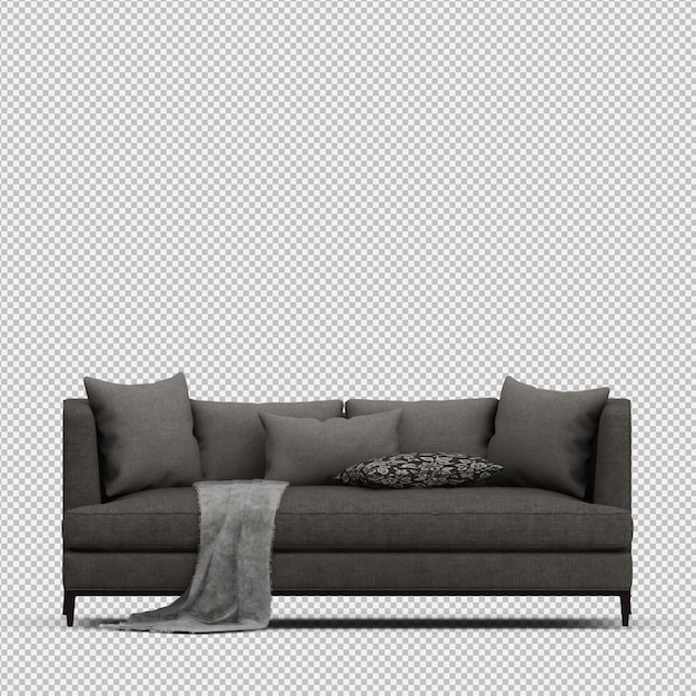 Isometric Sofa 3D rendu isolé