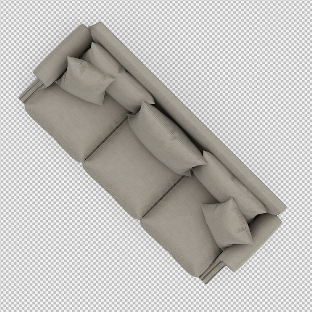 Isometric Sofa 3d Rendu Isolé