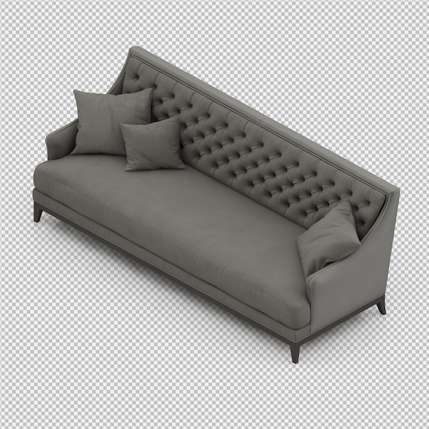 Isometric Sofa 3d Rendu Isolé