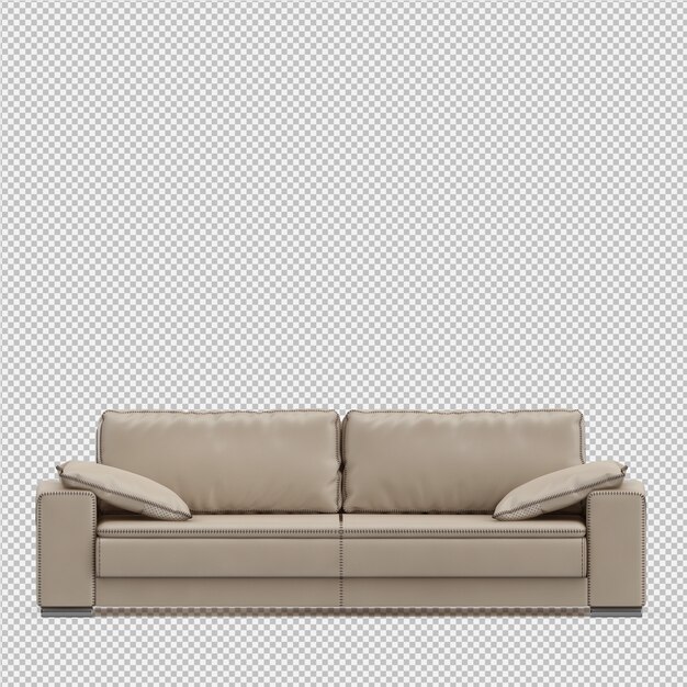 Isometric Sofa 3d Rendu Isolé