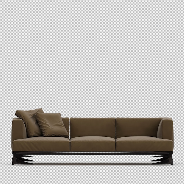 Isometric Sofa 3d Rendu Isolé