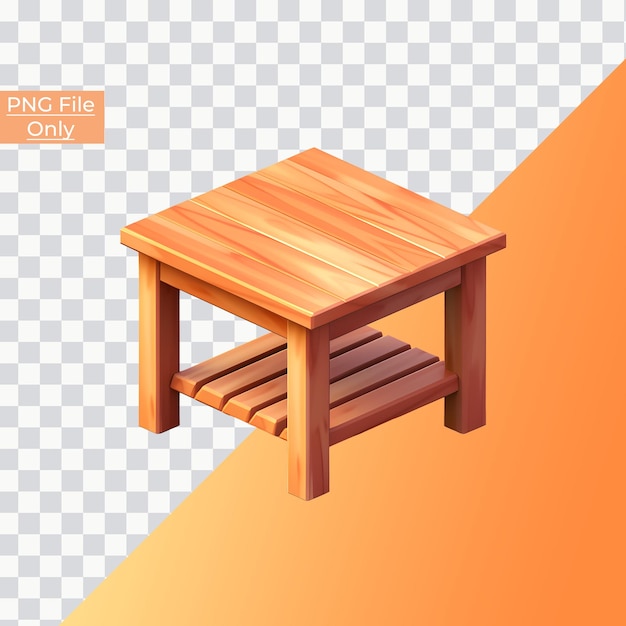Isometric table plain smooth lighting only png premium psd