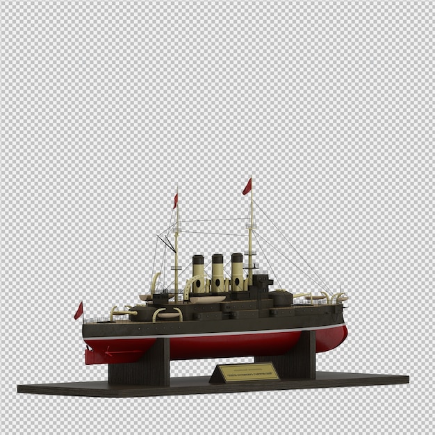 Isométrica estátua 3D isolado render