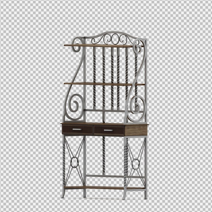 PSD isométrica gabinete 3d render