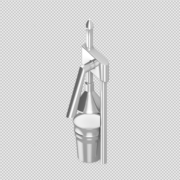 Isométrica utensilios de cocina 3D render