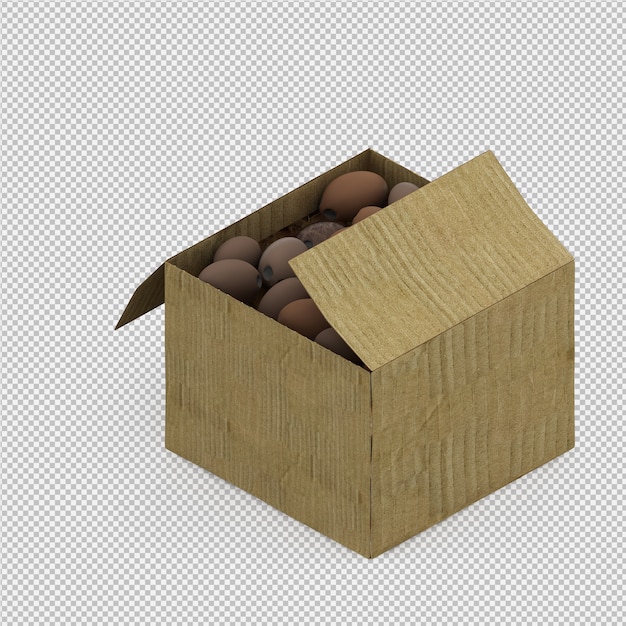 Isométricos cocos 3d render