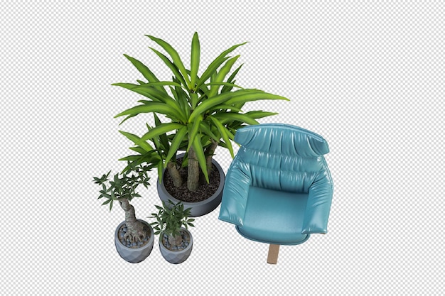 Isometrische 3D-Rendering der Anlage