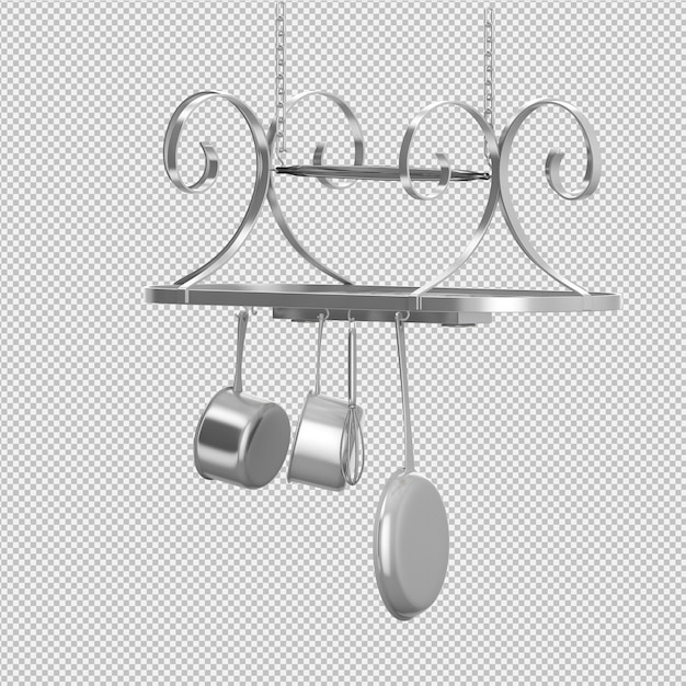 Isometrische küchengeräte 3d übertragen