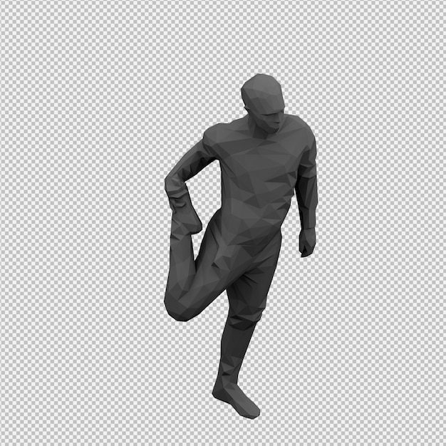 Isometrische männliche 3D übertragen