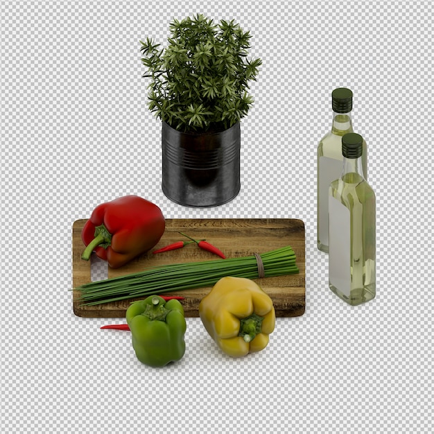 Isometrische Pfeffer 3d übertragen