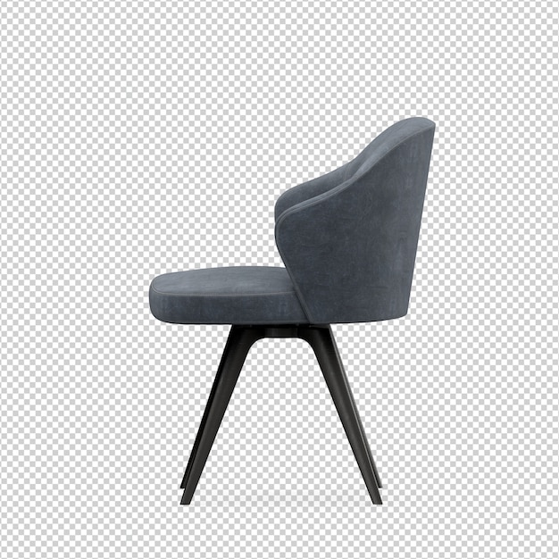 Isometrische Stuhl 3D-Isolierung