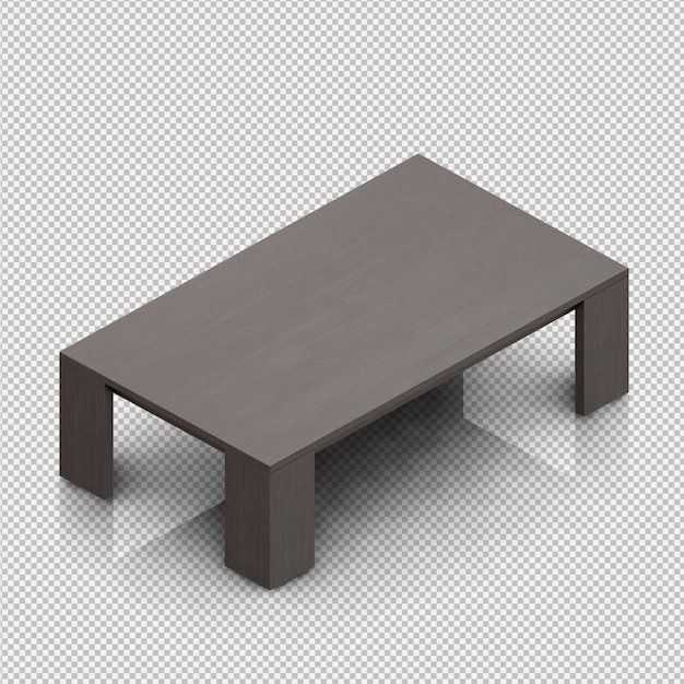 Isometrische Tabelle 3D übertragen