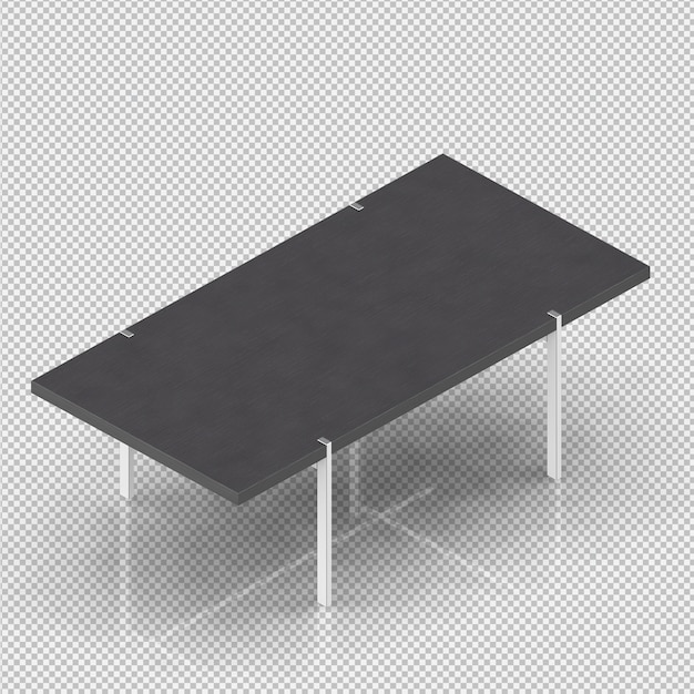 Isometrische Tabelle 3D übertragen