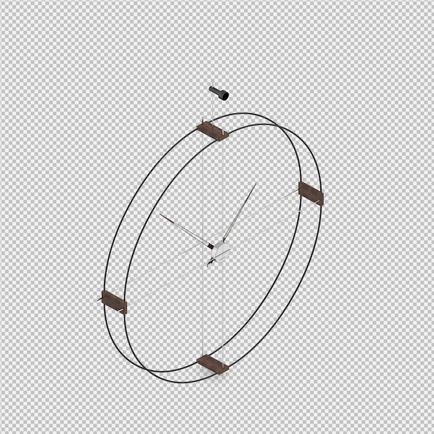 Isometrische Wanduhr 3d übertragen