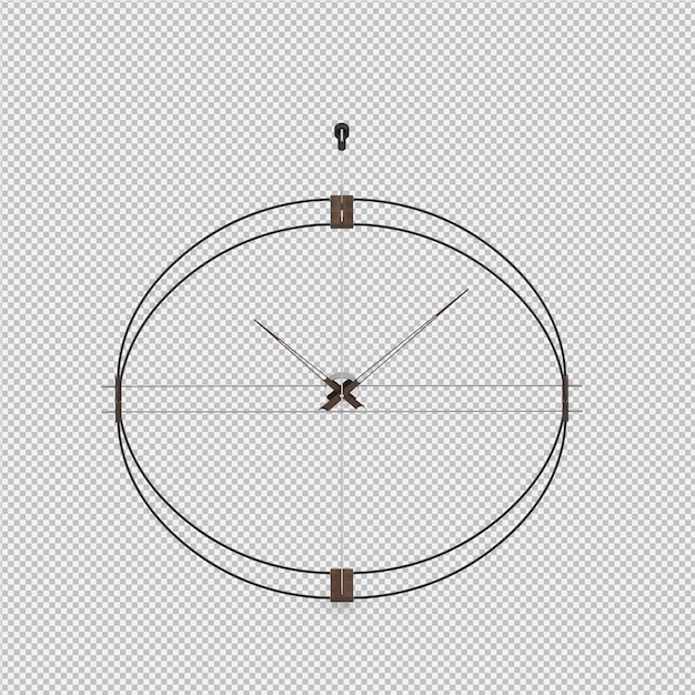 Isometrische Wanduhr 3d übertragen
