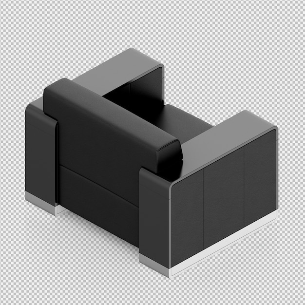 Isometrische Wiedergabe des Lehnsessels 3D