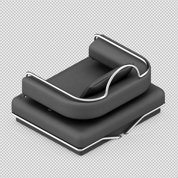 Isometrische Wiedergabe des Lehnsessels 3D
