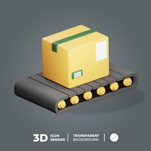 Isometrischer 3d-icon-paketbehälter