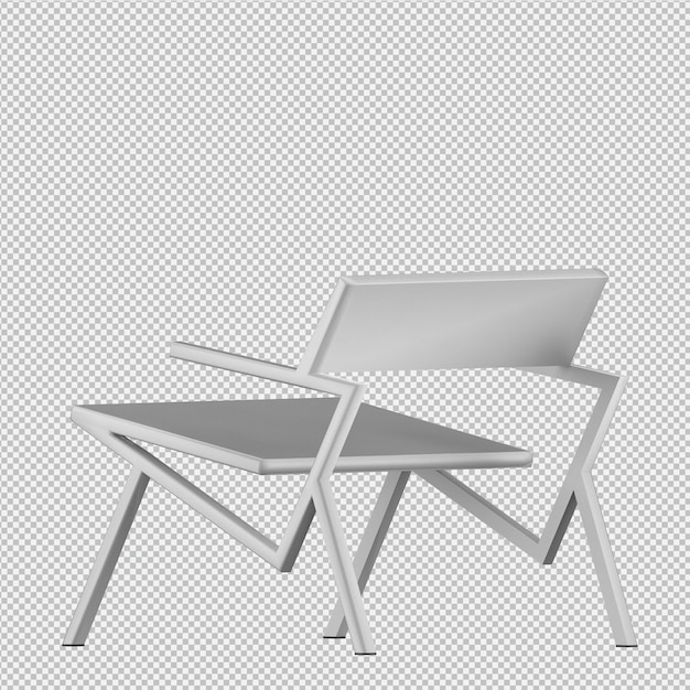 Isometrischer stuhl 3d übertragen