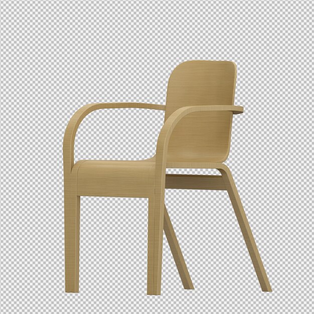 Isometrischer Stuhl 3D übertragen