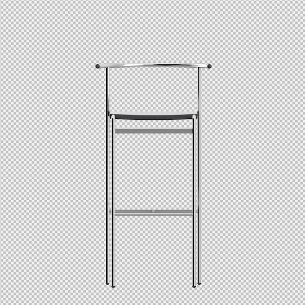 PSD isometrischer stuhl 3d übertragen