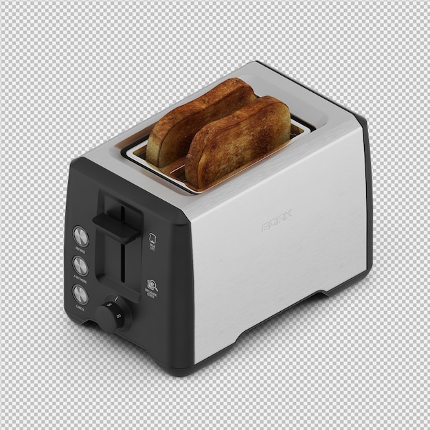 Isometrischer toaster 3d übertragen