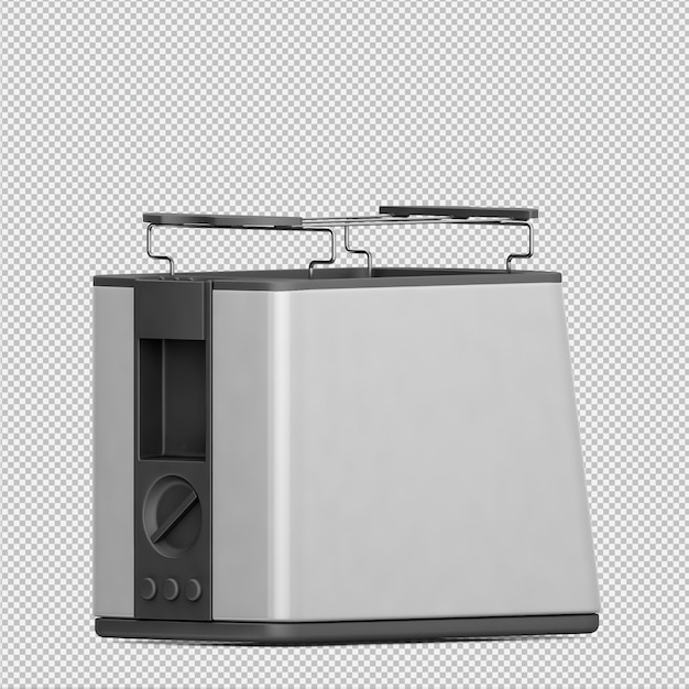 Isometrischer toaster 3d übertragen