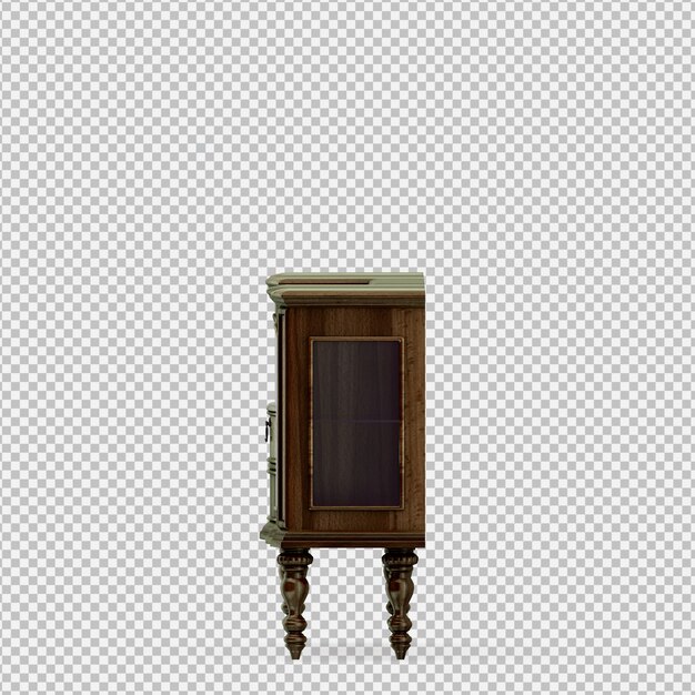 Isometrisches Kabinett 3D übertragen