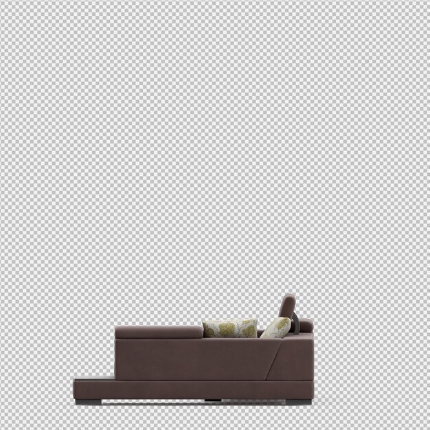 Isometrisches Sofa 3D übertragen