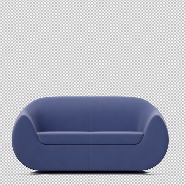 Isometrisches Sofa 3D übertragen