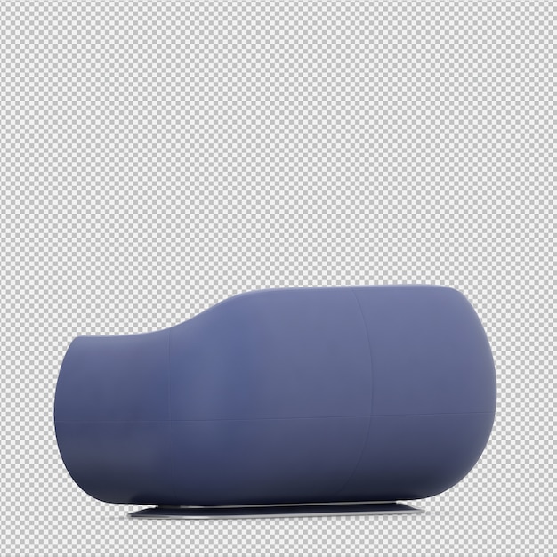 Isometrisches sofa 3d übertragen