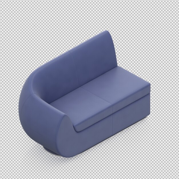 PSD isometrisches sofa 3d übertragen