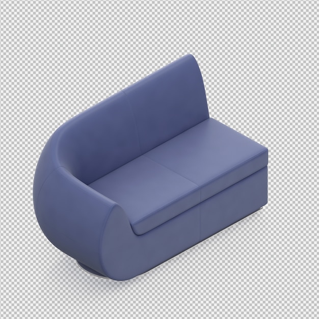 Isometrisches Sofa 3D übertragen
