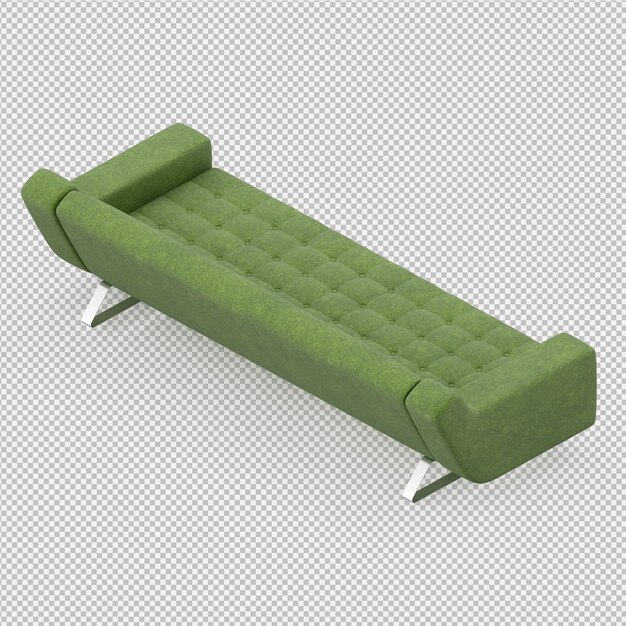 Isometrisches sofa 3d übertragen