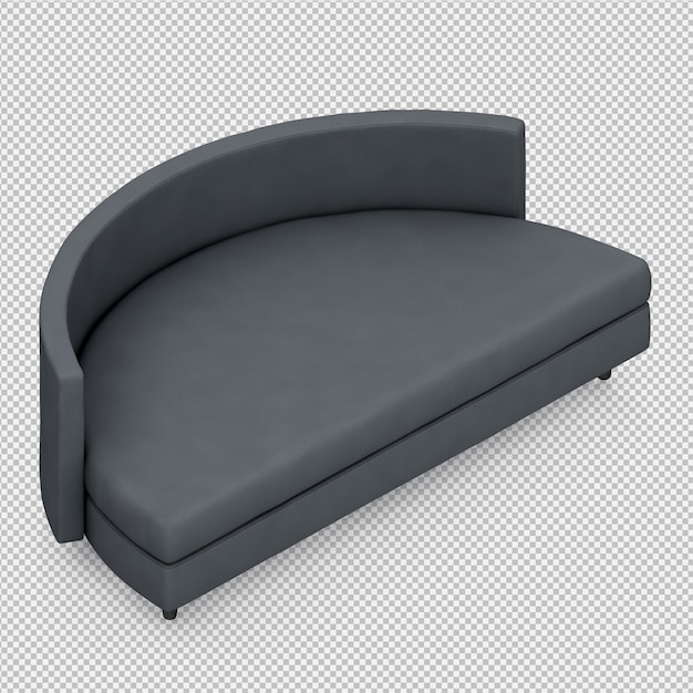 Isometrisches sofa 3d übertragen