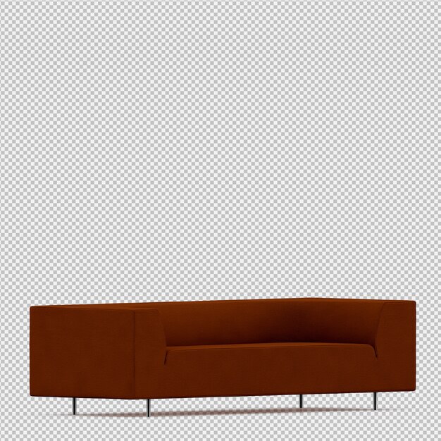 Isometrisches sofa 3d übertragen