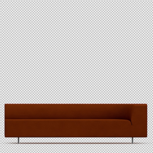Isometrisches Sofa 3D übertragen