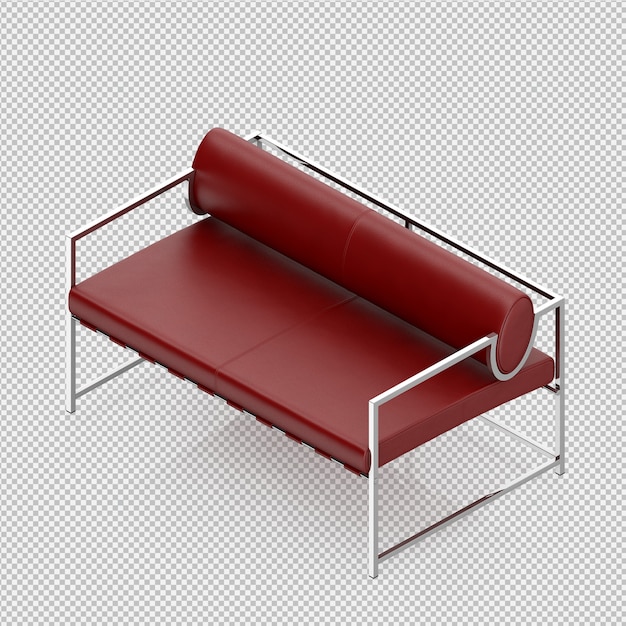 PSD isometrisches sofa 3d übertragen