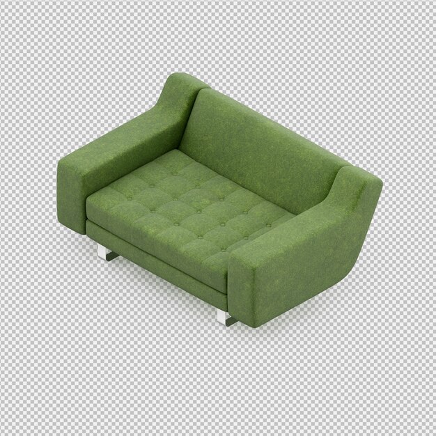 Isometrisches Sofa 3D übertragen