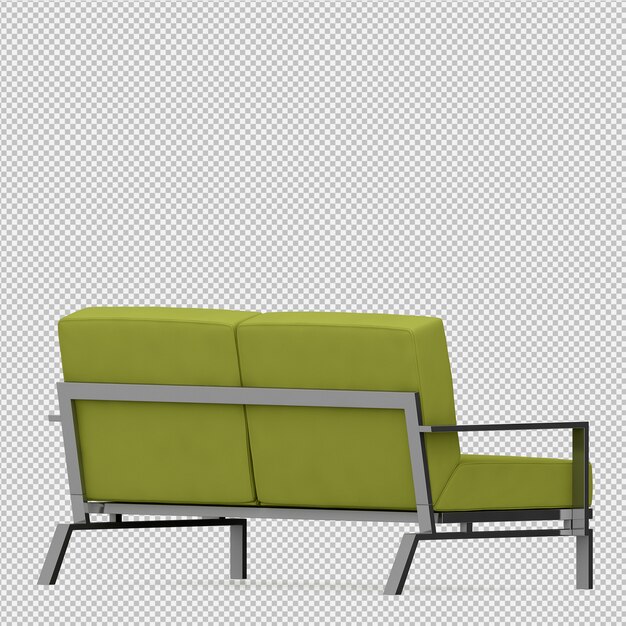 Isometrisches sofa 3d übertragen