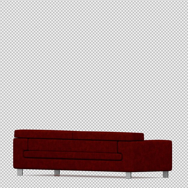 Isometrisches sofa 3d übertragen