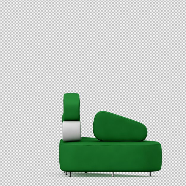 Isometrisches sofa 3d übertragen