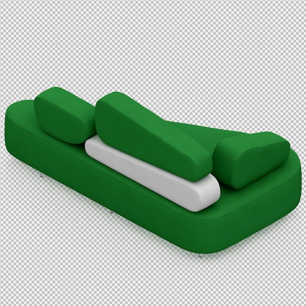 PSD isometrisches sofa 3d übertragen